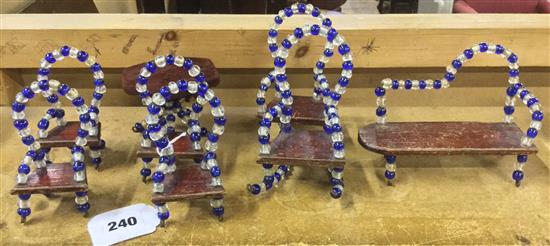 Beaded dolls house furniture